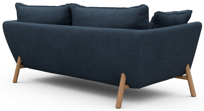 Kragelund Hasle 2-zits Bank Blauw Bouclé | Eiken