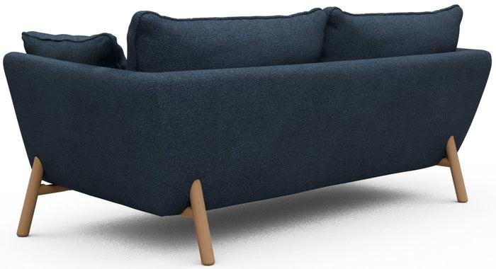 Kragelund Hasle 2-zits Bank Blauw Bouclé | Eiken