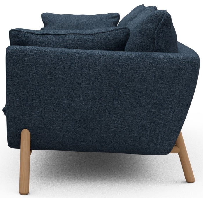 Kragelund Hasle 2-zits Bank Blauw Bouclé | Eiken