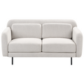 Beliani - LILAND - Tweezitsbank - Gebroken wit - Polyester