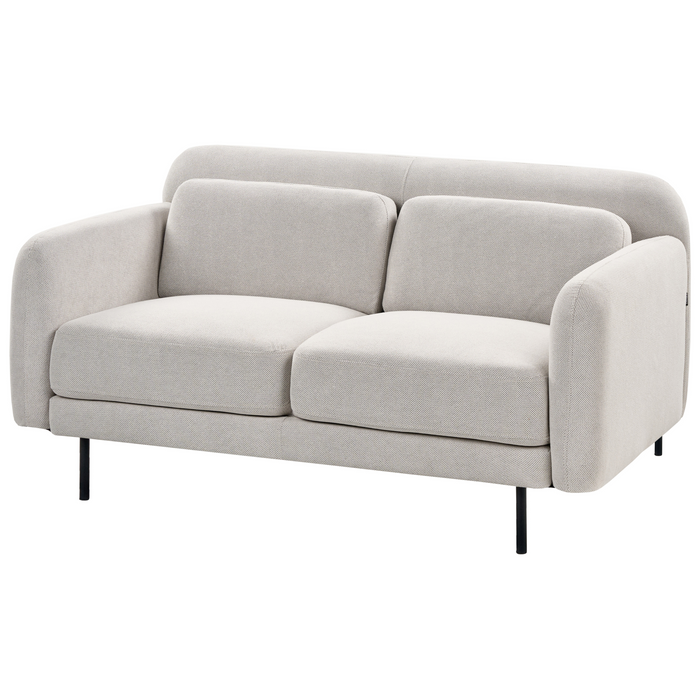 Beliani - LILAND - Tweezitsbank - Gebroken wit - Polyester