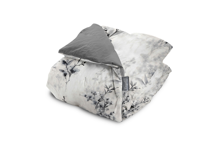 Eleganzzz Dekbedovertrek Micropercal Notte Fiori - white