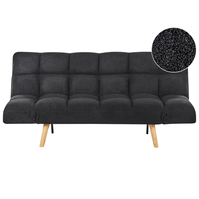 Beliani - INGARO - Slaapbank - Zwart - Bouclé