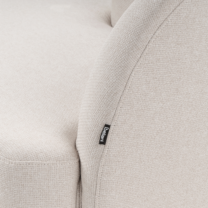 Beliani - TANLAY - Chaise longue - Lichtbeige - Polyester