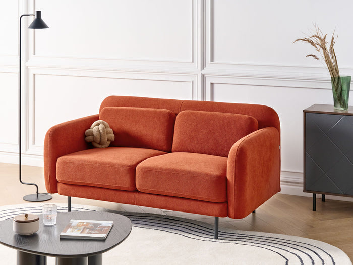 Beliani - LILAND - Tweezitsbank - Oranje - Polyester