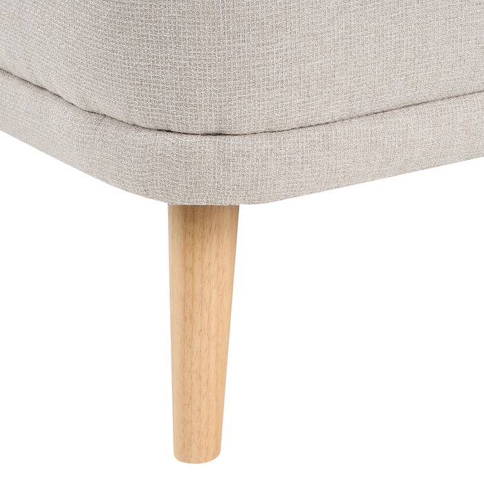 Beliani - TANLAY - Chaise longue - Lichtbeige - Polyester