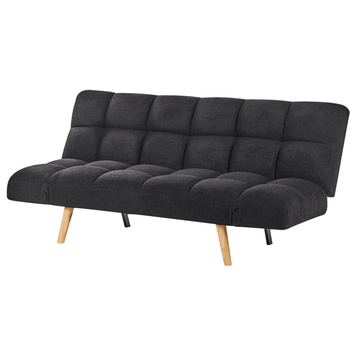 Beliani - INGARO - Slaapbank - Zwart - Bouclé