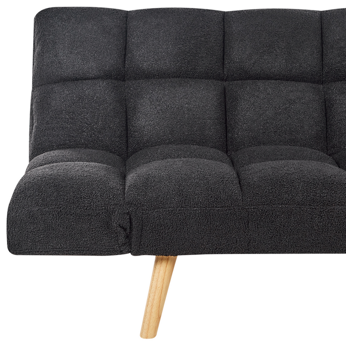 Beliani - INGARO - Slaapbank - Zwart - Bouclé