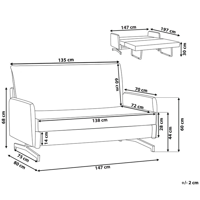 Beliani - BELFAST - Slaapbank - Groen - Polyester