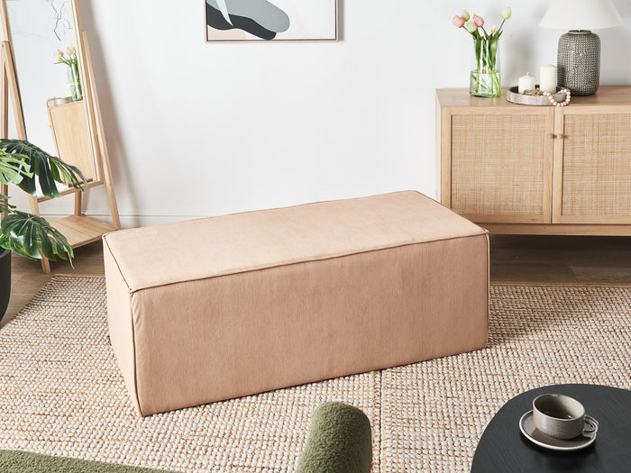Beliani - VINITA - Poef - Beige - Corduroy