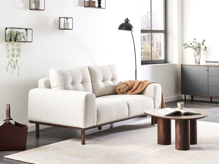 Beliani - LAURILA - Tweezitsbank - Lichtbeige - Stof