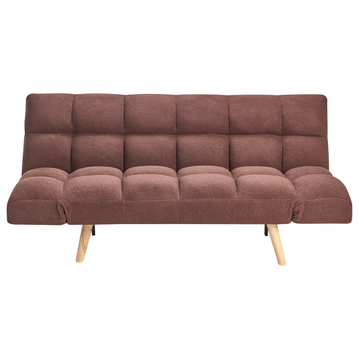 Beliani - INGARO - Slaapbank - Bruin - Bouclé
