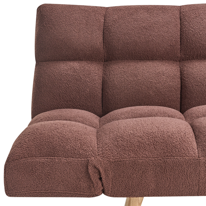 Beliani - INGARO - Slaapbank - Bruin - Bouclé