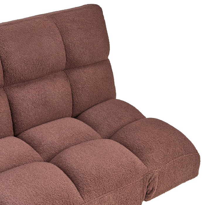 Beliani - INGARO - Slaapbank - Bruin - Bouclé