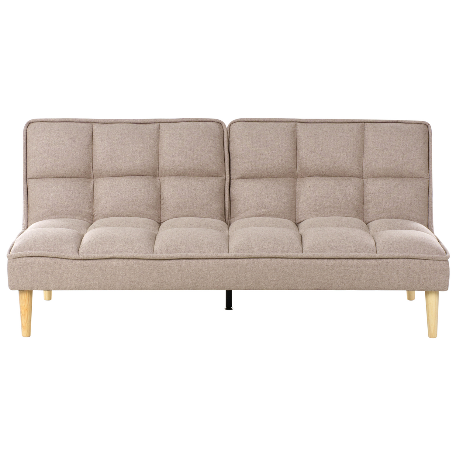 Beliani - SILJAN - Slaapbank 3-zits - Lichtbruin - Polyester