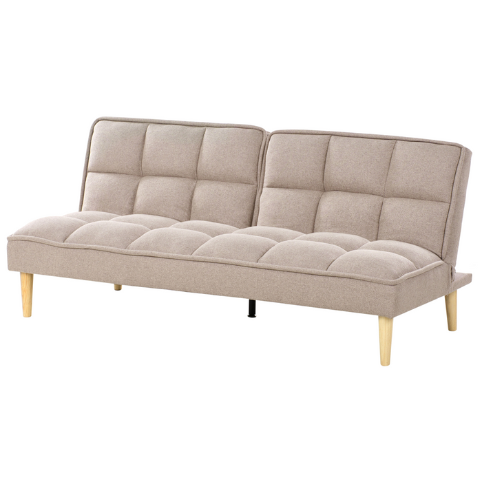 Beliani - SILJAN - Slaapbank 3-zits - Lichtbruin - Polyester