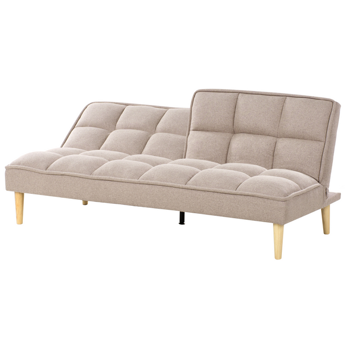Beliani - SILJAN - Slaapbank 3-zits - Lichtbruin - Polyester
