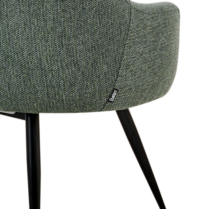 Beliani - ARENDAL - Eetkamerbank - Groen - Polyester