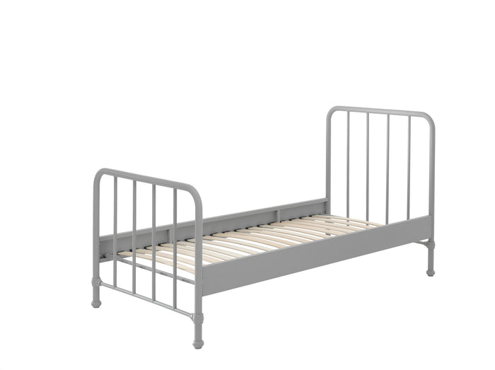 LUCEVI - Bronxx bed + Nachtkastje - Rainy Grey - 90x200 cm