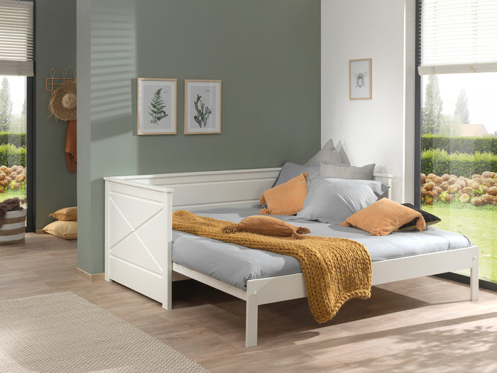 LUCEVI - Pino 93 Uitschuif-kajuitbed 90x200cm - Wit