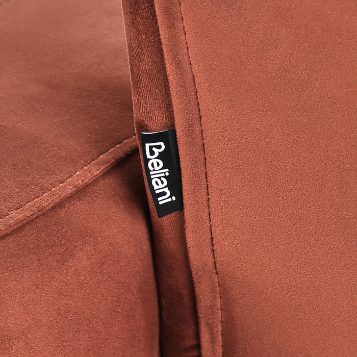 Beliani-ALNES-Hoekbank 4-zits-Lichtrood-Rechtszijdig-Polyester