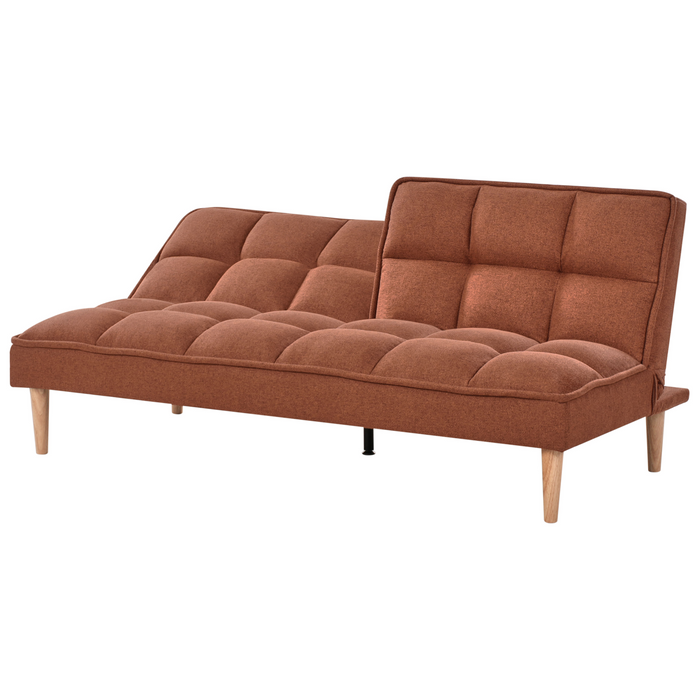 Beliani - SILJAN - Slaapbank 3-zits - Goudbruin - Polyester