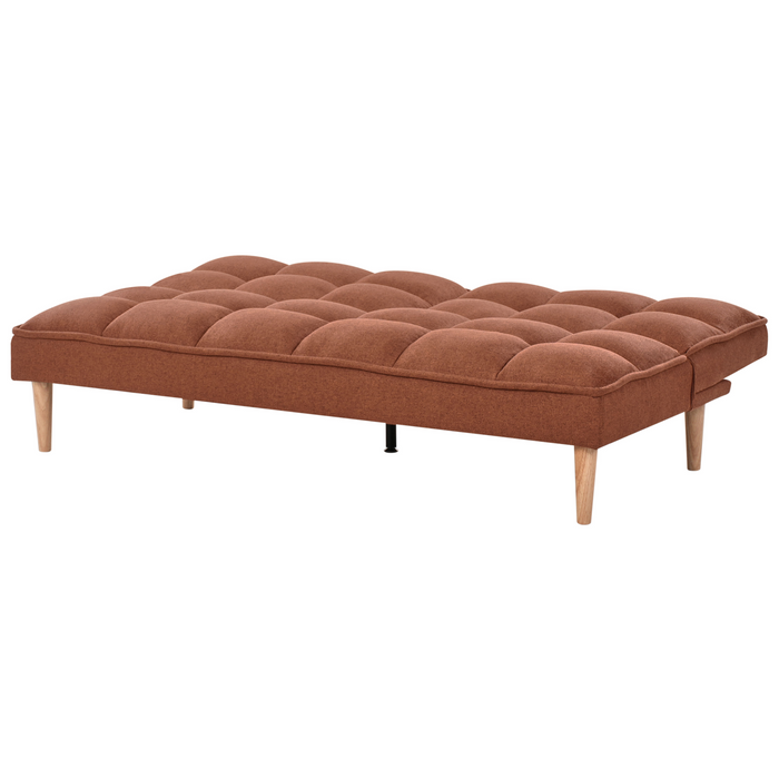 Beliani - SILJAN - Slaapbank 3-zits - Goudbruin - Polyester