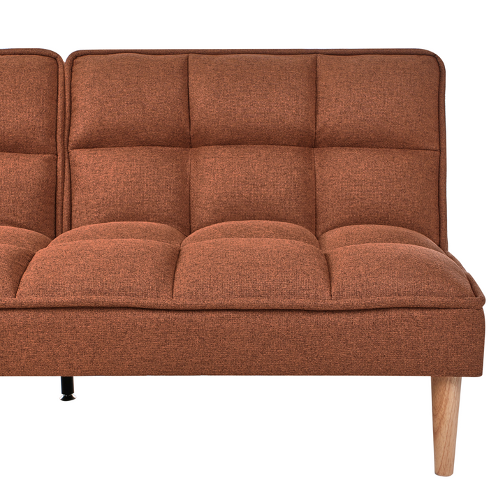 Beliani - SILJAN - Slaapbank 3-zits - Goudbruin - Polyester
