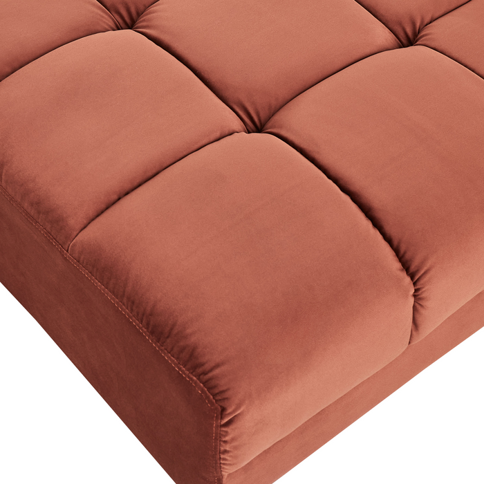 Beliani-ALNES-Hoekbank met ottomaan-Lichtrood-Rechtszijdig-Polyester