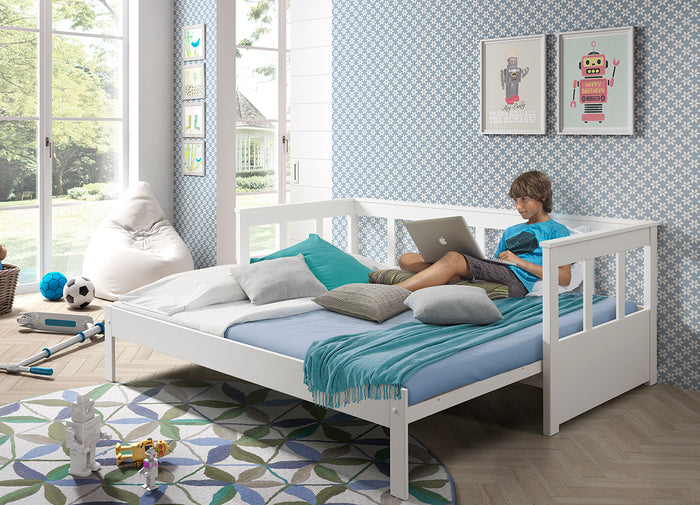 LUCEVI - Pino 91 Uitschuif-kajuitbed 90x200cm - Wit