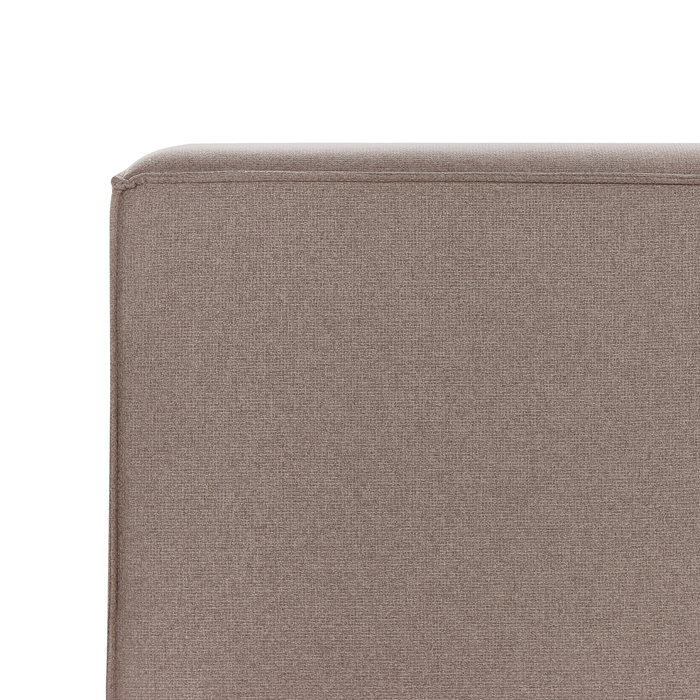 Beliani - LINARDS - Tweepersoonsbed - Lichtbruin - 180 x 200 cm - Stof