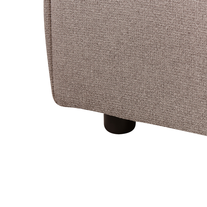 Beliani - LINARDS - Tweepersoonsbed - Lichtbruin - 180 x 200 cm - Stof