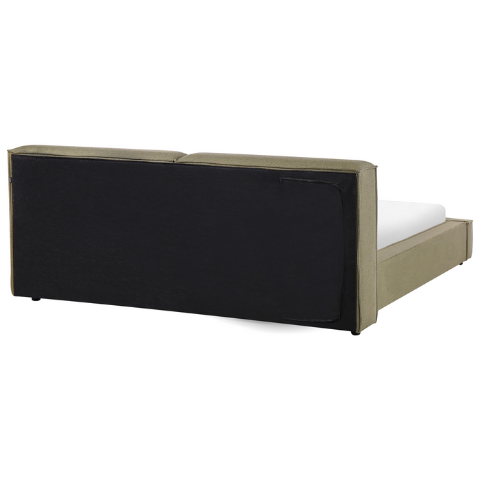 Beliani - LINARDS - Tweepersoonsbed - Groen - 180 x 200 cm - Stof