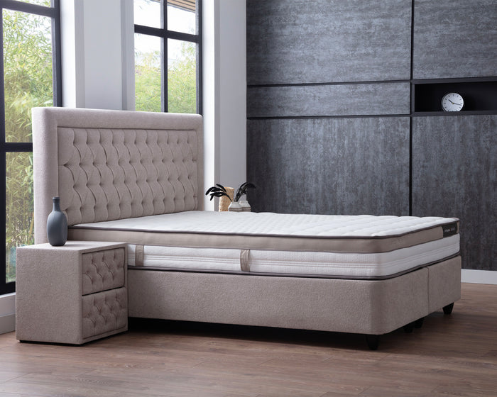 SKYBEDD ® Oxybedd Boxspring met Opbergruimte en Matras
