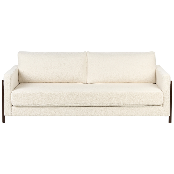 Beliani - ORSA - Slaapbank - Wit - Bouclé
