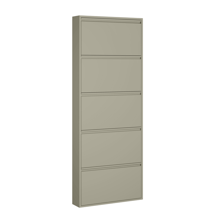 by fonQ Klip Schoenenkast - 5 Vakken - Taupe