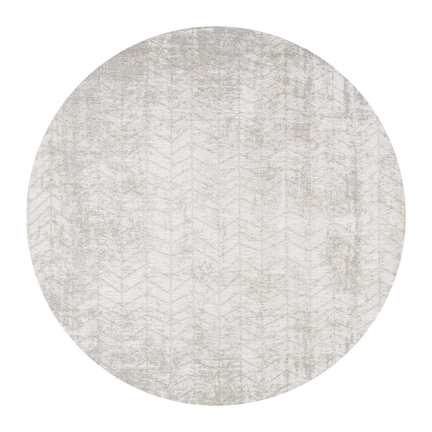 Louis de Poortere Jacob's Ladder Vloerkleed Ø 140 cm - White Plains