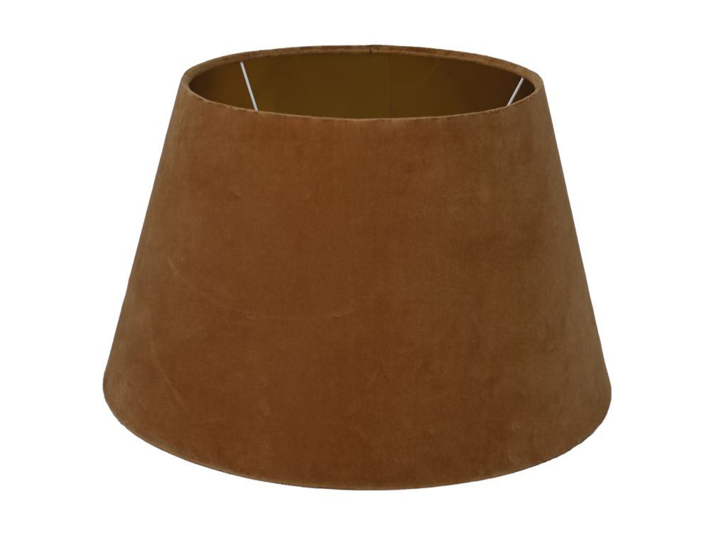 HSM Collection-Ronde Lampenkap Conisch-ø35-ø52x32-Beige|Goud-Stof