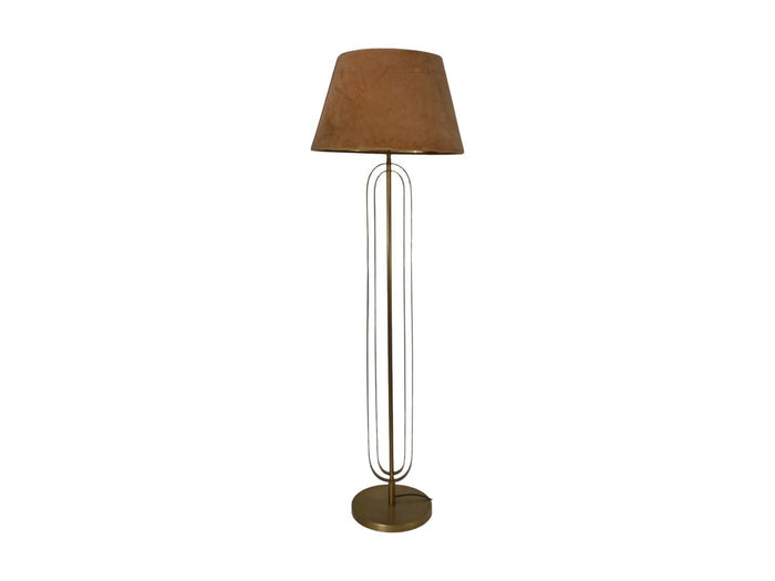 HSM Collection-Ronde Lampenkap Conisch-ø35-ø52x32-Beige|Goud-Stof