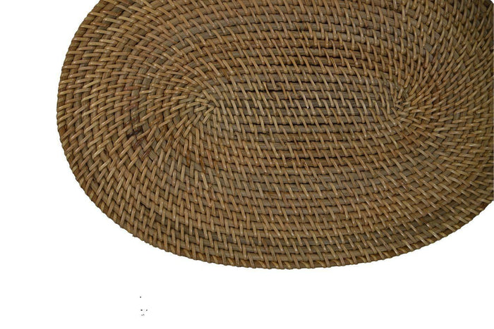 Ovale placemat - 45x30x2 - Rotan - Naturel - Set van 4