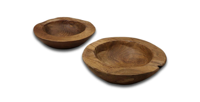HSM Collection-Fruitschaal Small S|2-ø20-27x6-10-Naturel-Teak