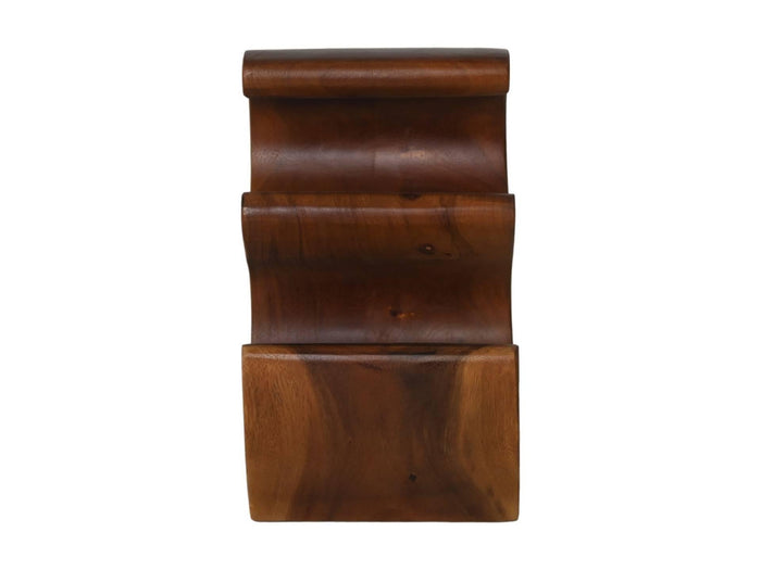HSM Collection-Staand Wijnrek Vins 3 Flessen-25x18x31-Bruin-Munggur