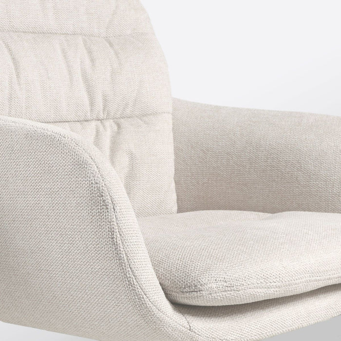 Nolon Nout-Mia Bureaustoelen Set van 2 - Beige - Zwart Onderstel