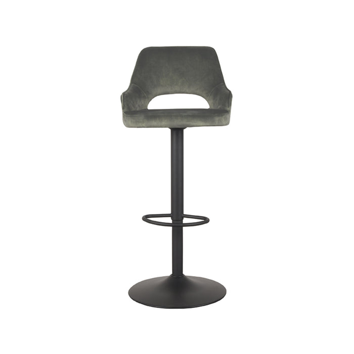 LABEL51 - Barkruk Fer - Hunter Velours - Zwart Metaal