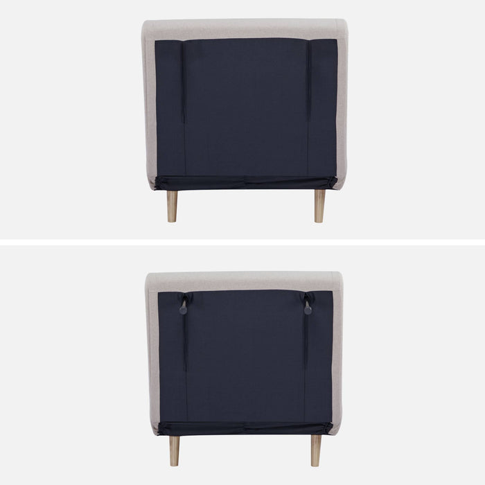 sweeek - Omvormbare fauteuil stof houten frame 1 zitplaats