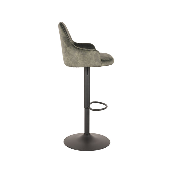 LABEL51 - Barkruk Fender - Hunter Velours - Zwart Metaal