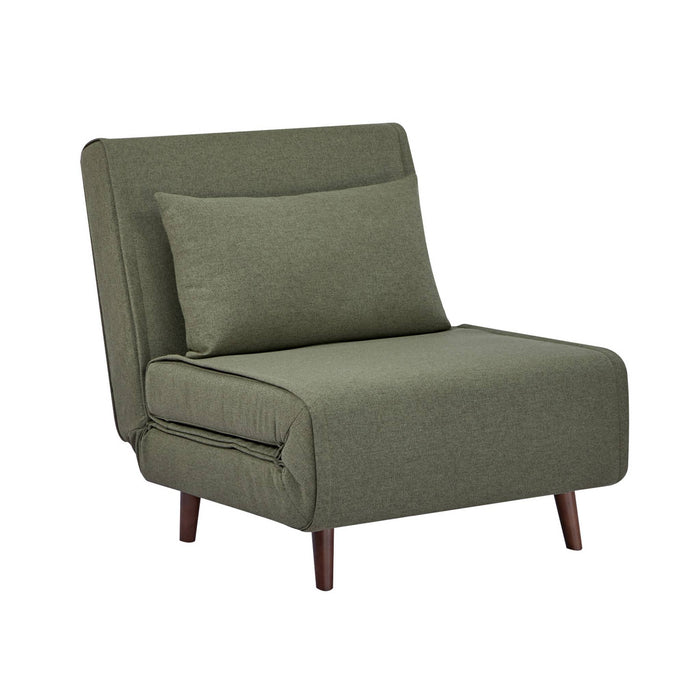 sweeek - Omvormbare fauteuil stof houten frame 1 zitplaats
