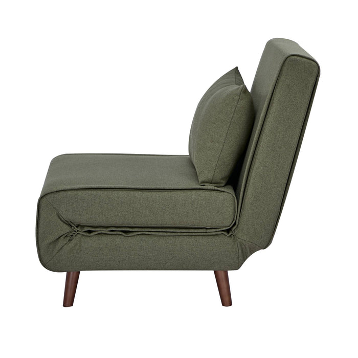 sweeek - Omvormbare fauteuil stof houten frame 1 zitplaats