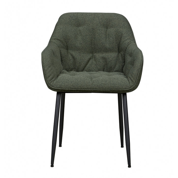Eetkamerstoel Leende - Groen - Textiel