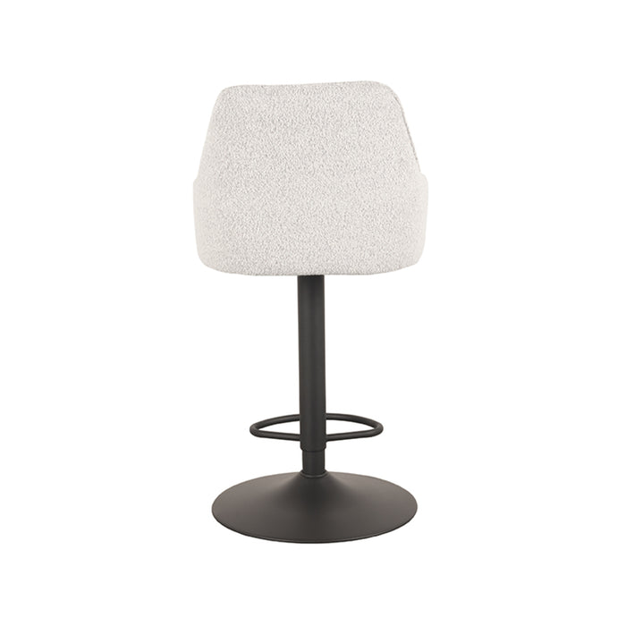 LABEL51 - Barkruk Fender - Champagne Boucle - Zwart Metaal